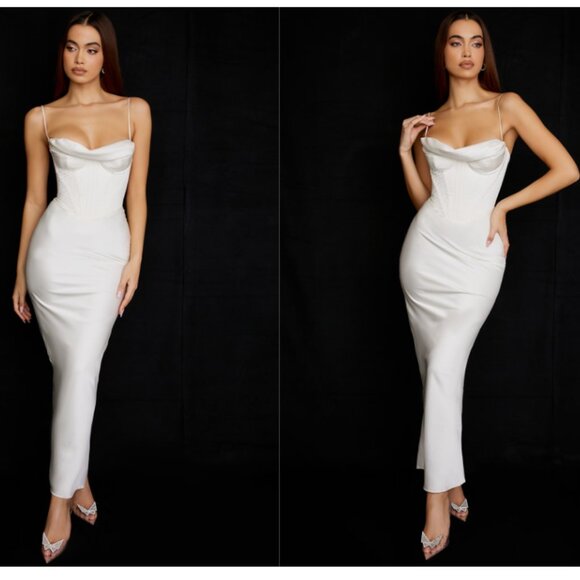 House of CB Charmaine Ivory Corset Maxi Bridal Dress - Picture 3 of 5